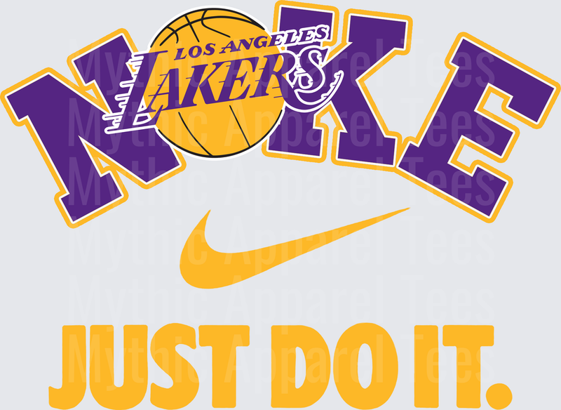 NIKE NBA Teams Los Angeles Lakers Just Do It Purple Gold Mashup