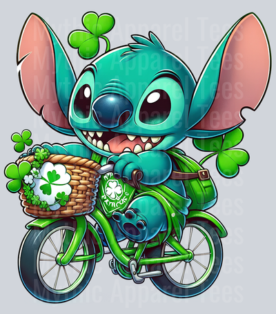 Stitch St Patrick's Day 3 DTF Stitch St Patrick's Day Transfers