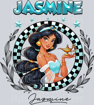 Jasmine Disney Classic Portrait with Signature Disney Princess
