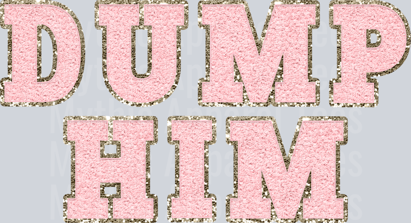 Dump Him Wavy Retro Funny Designs Valentines Day Sequin