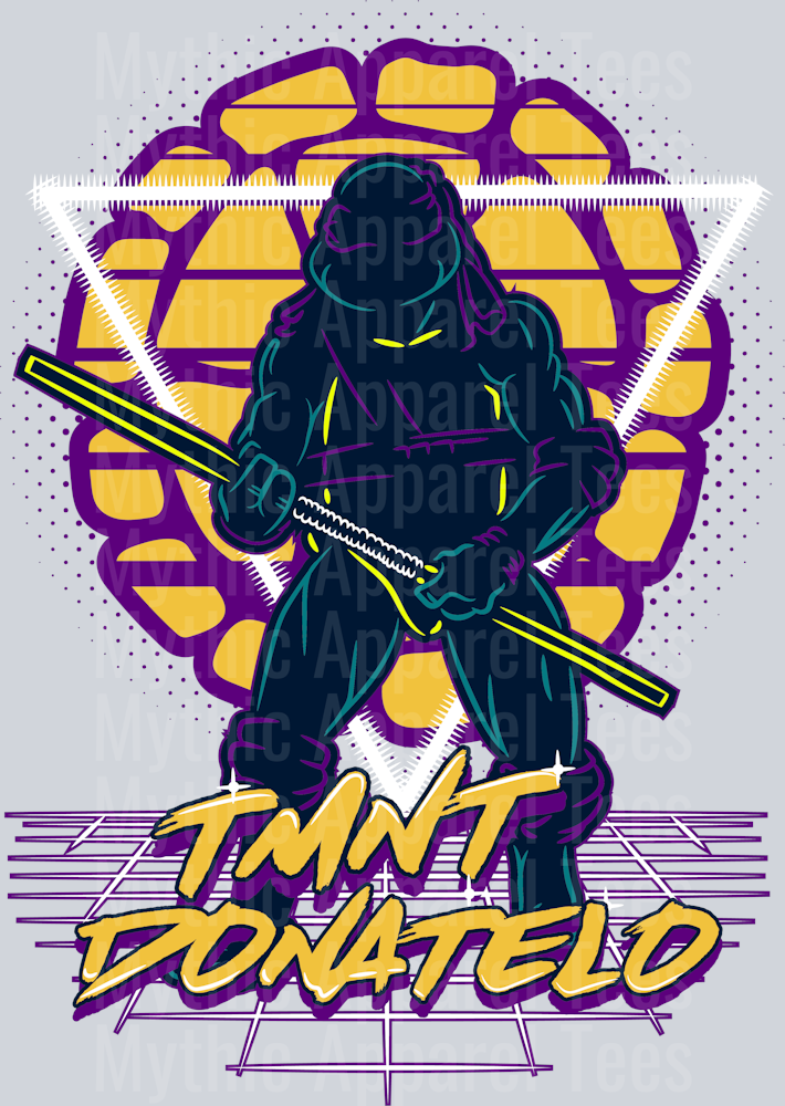 TMNT Donatelo Purple DTF Teenage Mutant Ninja Turtles Transfers