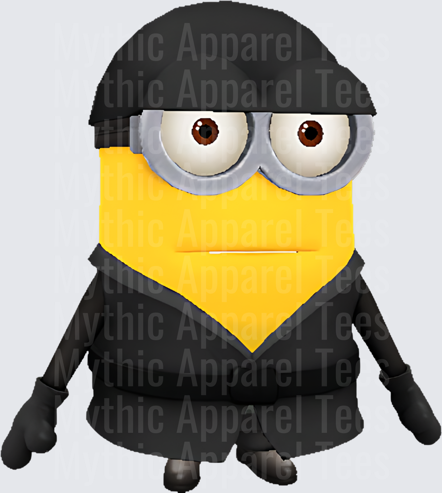 Minnions Villain Minion in Black Stealth Outfit and Goggles