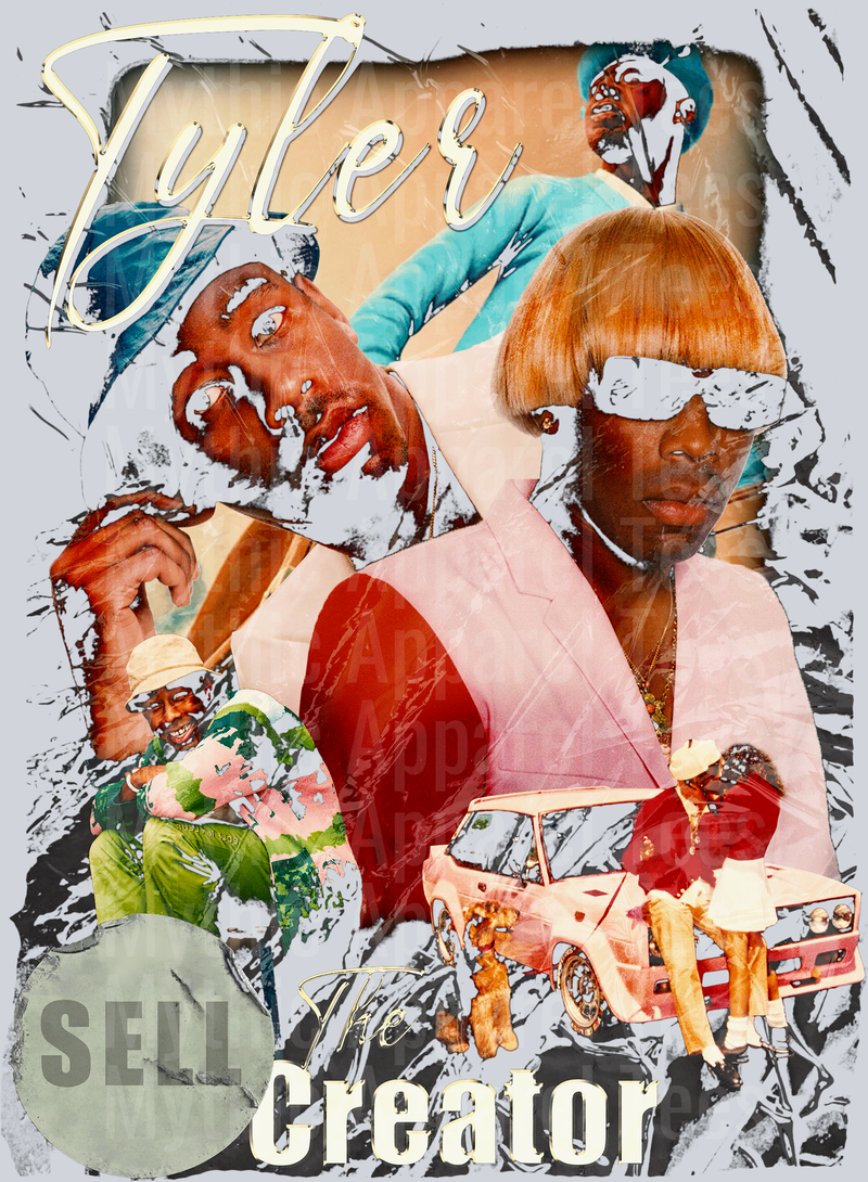 Tyler The Creator HALFTONE Made For Black Shirt DTF Pop Culture Transfers