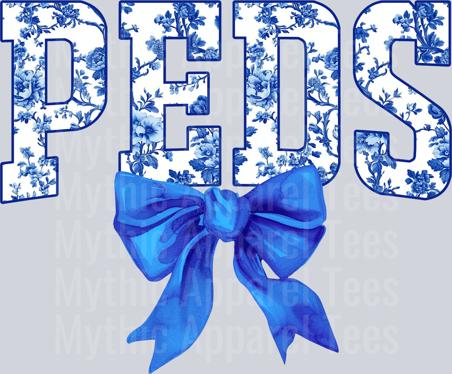 Blue Toile Peds