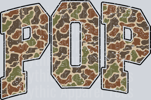 POP Camo Military Style Print DTF General Military Transfers