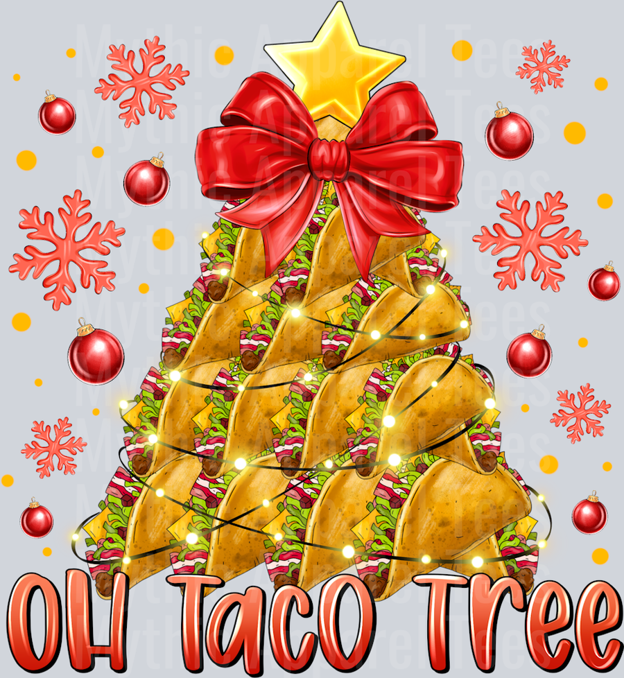 Oh Taco Tree Christmas Mexican Taco Bow