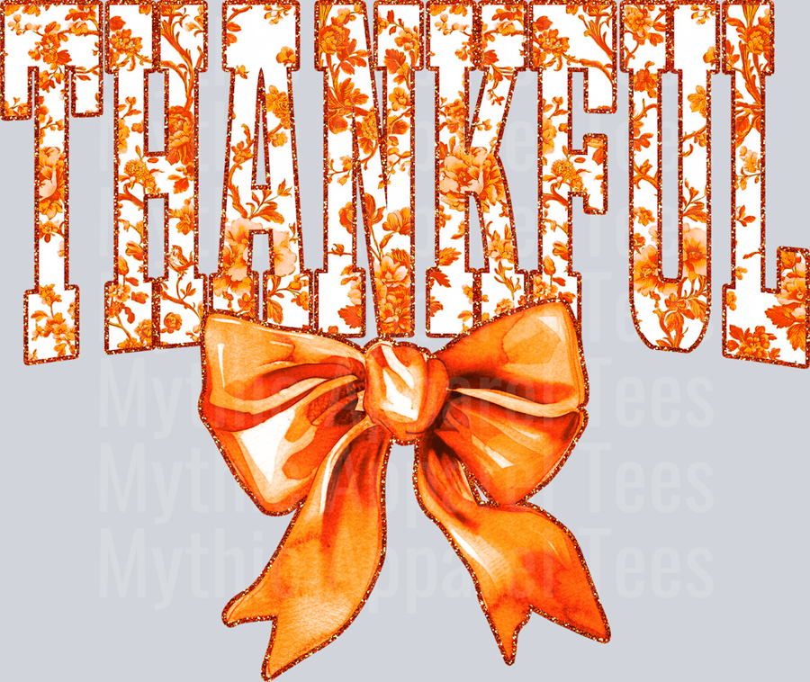 Orange Toile Thankful