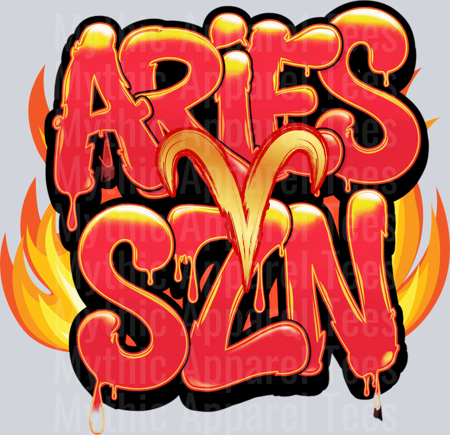 Aries SZN Horoscope DTF Zodiac Sign Transfers
