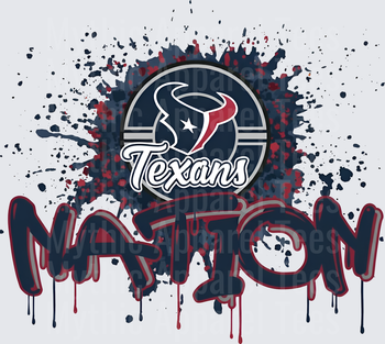 NFL Transfers Houston Texans Nation Graffiti Paint Splatter Design