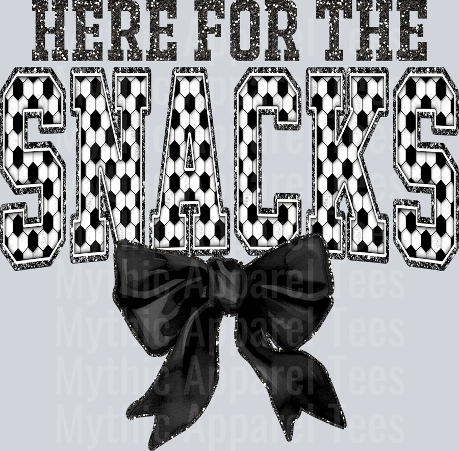 Soccer Here For The Snacks School Spirit & Sports