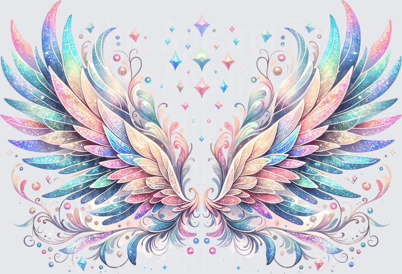 Angel Wings Holographic Glitter Rainbow Sparkle Fantasy Wings