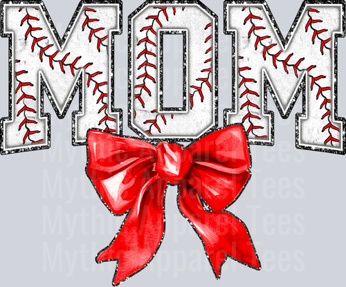 Baseball Mom Bow School Spirit & Sports