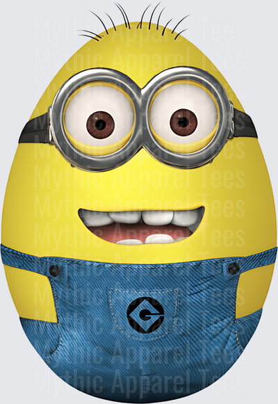 Minnions Easter Egg Dave Two-Eyed Goggle Overalls Design