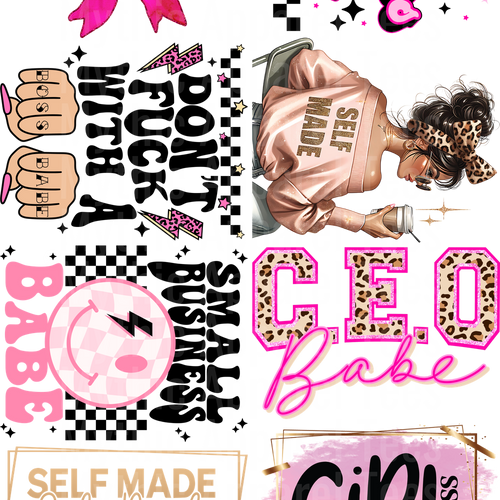 CEO GIRL BOSS GANG SHEET 10 FULL SIZE IMAGES