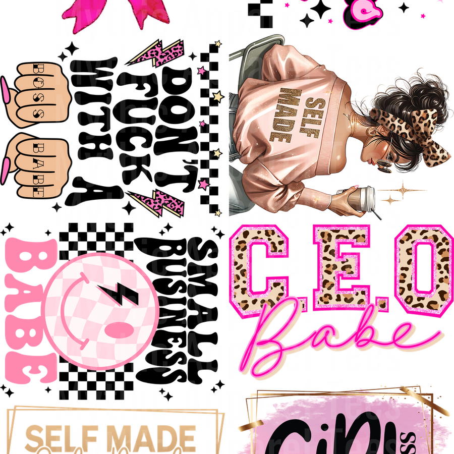 CEO GIRL BOSS GANG SHEET 10 FULL SIZE IMAGES