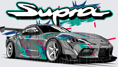 Drifting and Muscle Cars Toyota Supra GR Wide Body Graffiti Wrap