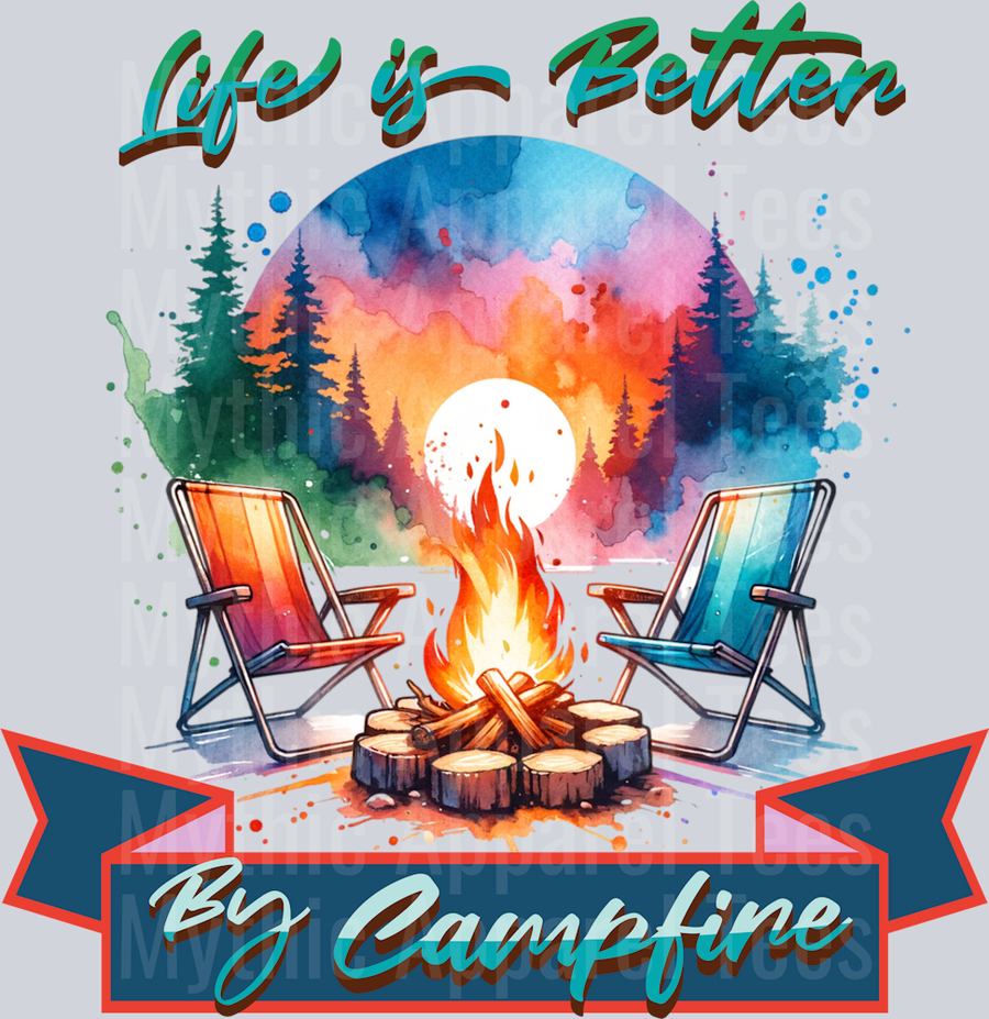 Life is better by campfire 34 DTF Camping Transfers