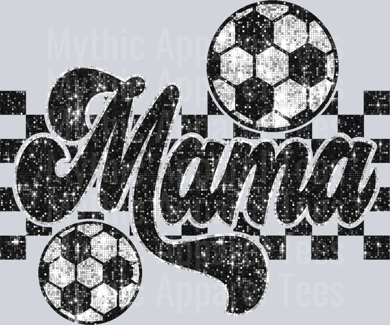 Sequin Checkered Soccer Mama
