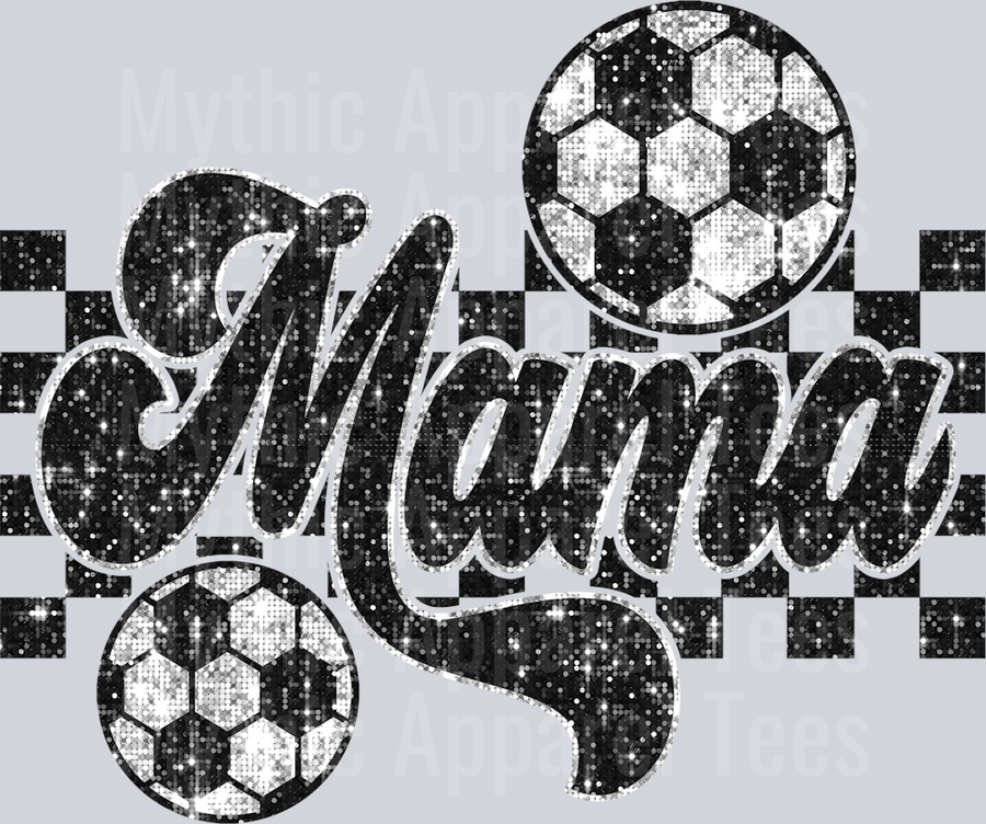 Sequin Checkered Soccer Mama