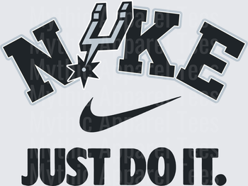 NIKE NBA Teams San Antonio Spurs Just Do It Swoosh Logo Mashup