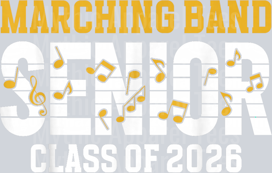 Marching Band Senior 2026 Class of 2026 Marching Band Senior T-Shirt