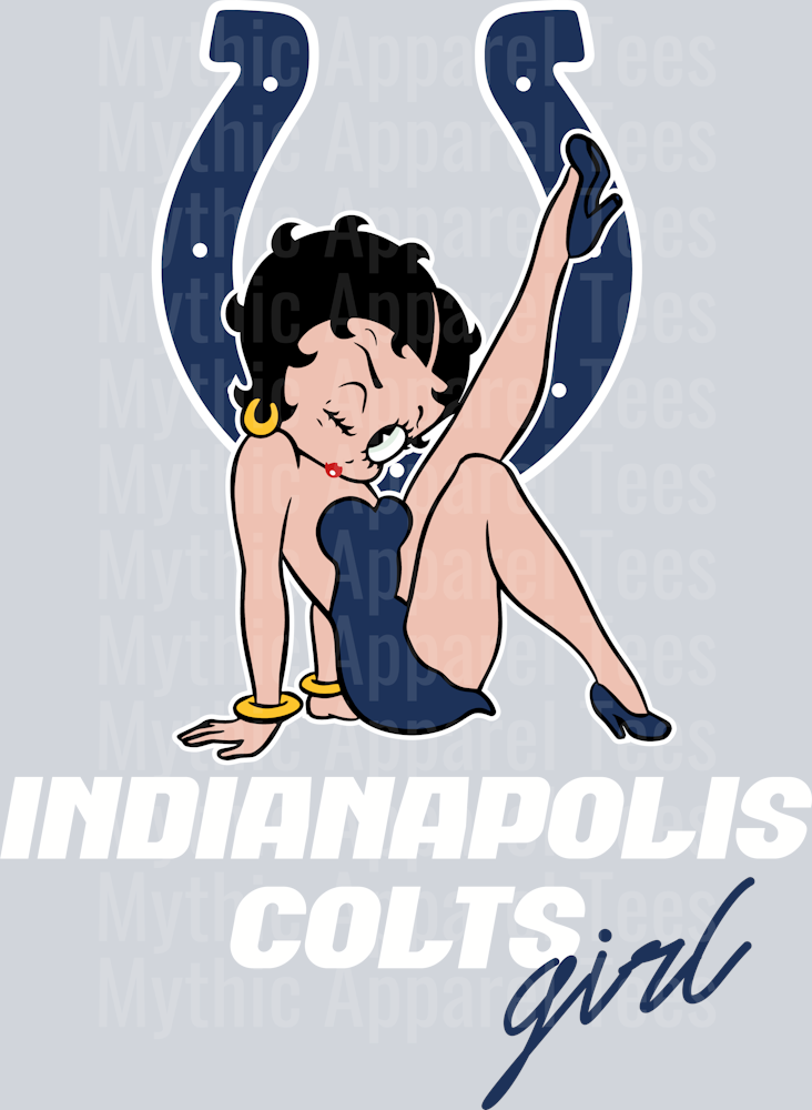 Indianapolis Colts Girl Betty Boop DTF NFL Transfers
