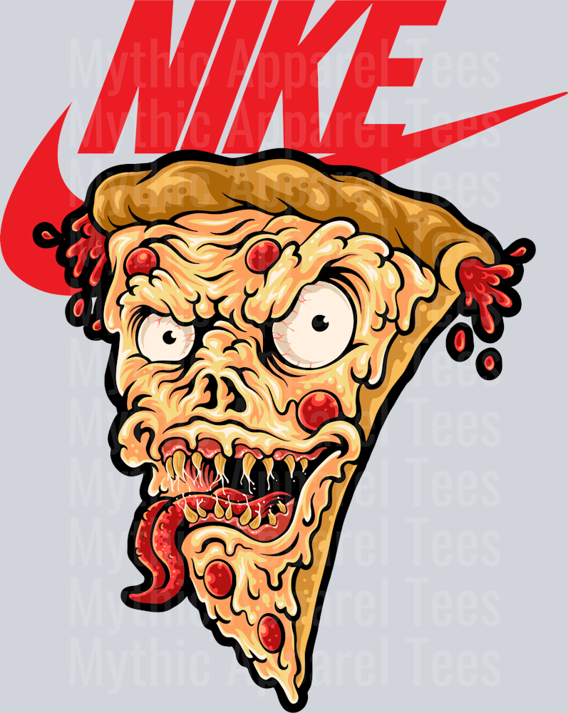 PIZZA ZOMBIE JUST DO IT DTF Nike Transfers