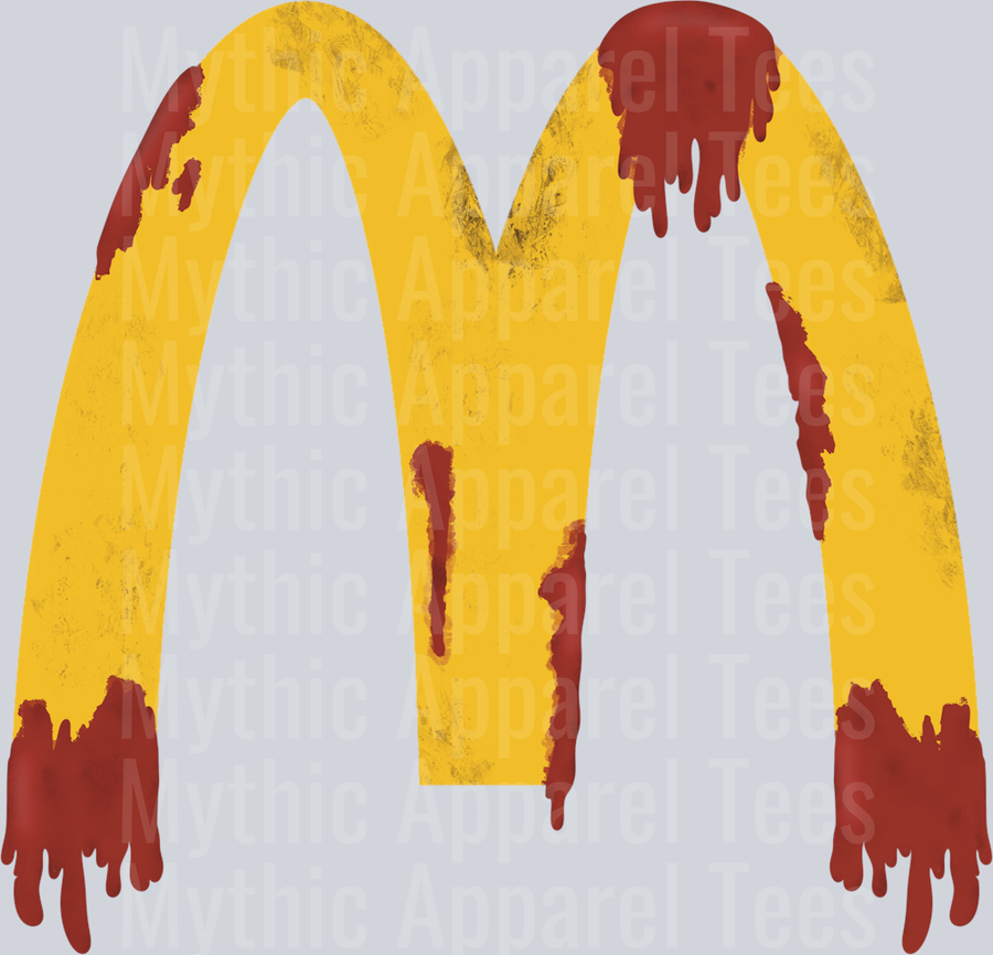 Bloody Mc Donalds Funny DTF Fast Food Transfers