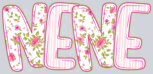 NeNe Light Pink Floral DTF NeNe Transfers
