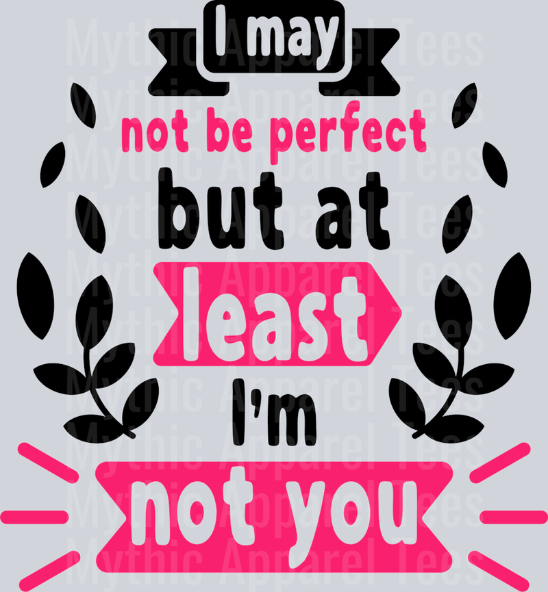 I may not be perfect but at least I’m not you DTF Sarcastic Sassy Transfers