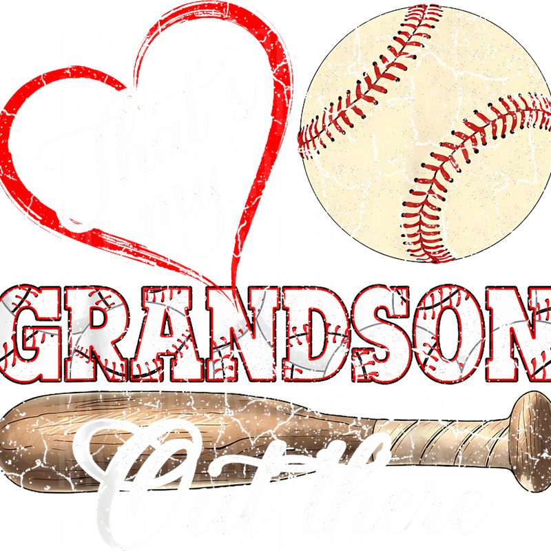 Grandma Grandpa Grandparents Baseball DTF Transfer