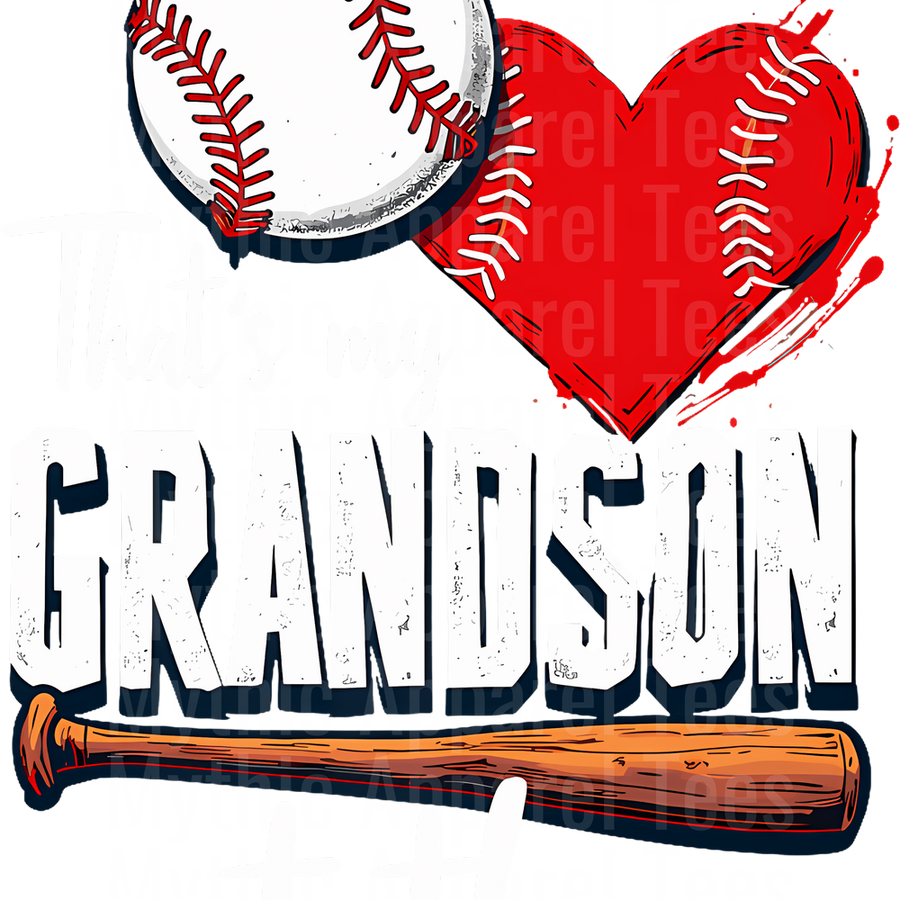 Grandma Grandpa Grandparents Baseball DTF Transfer