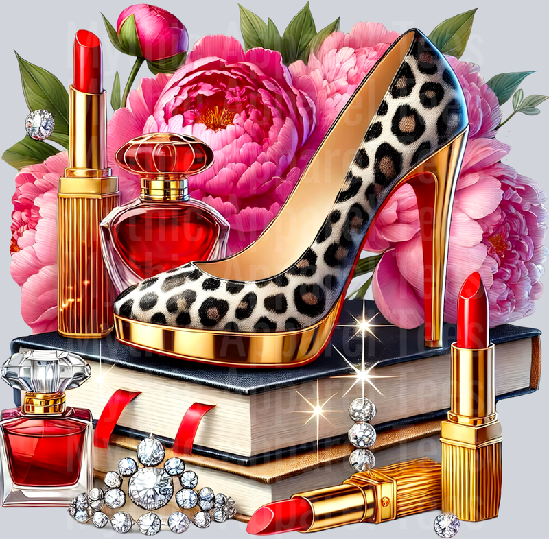 2 Leopard Heels Glam DTF Glam Transfers