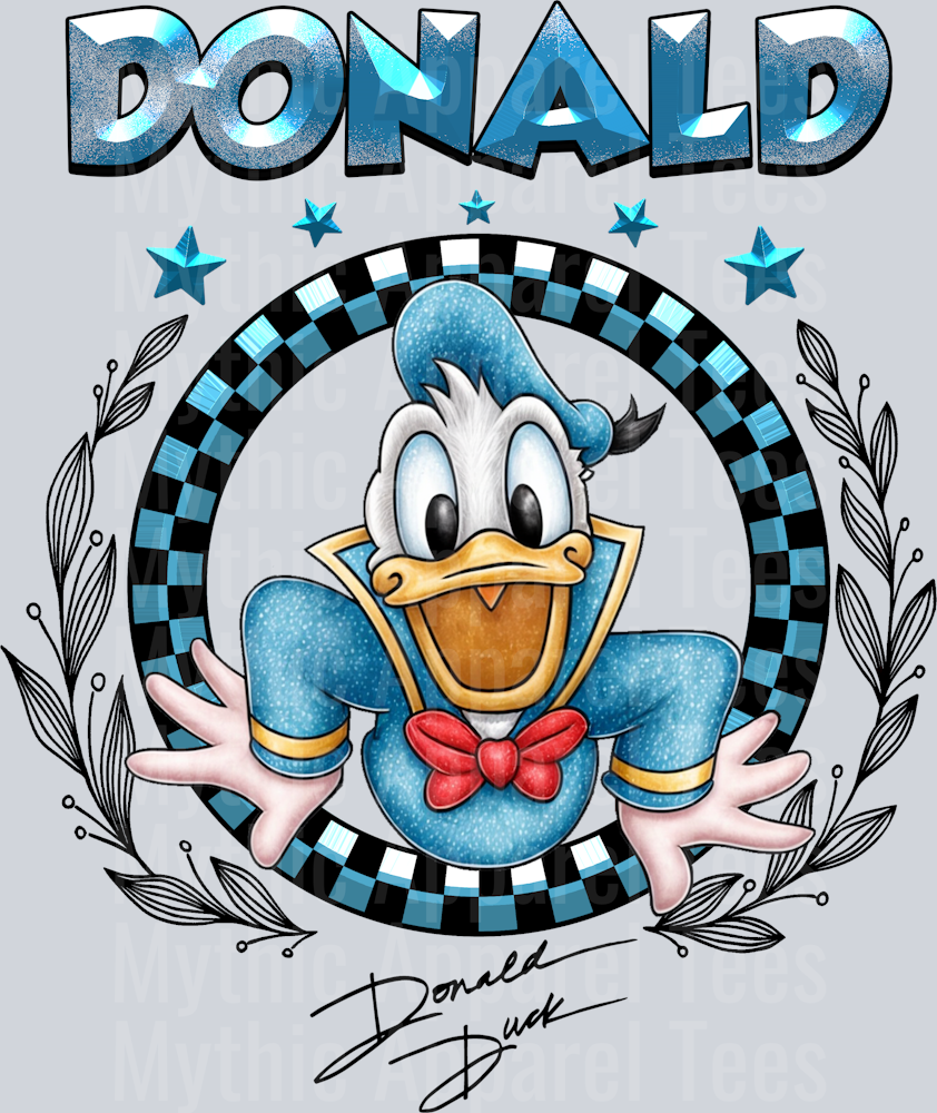 Donald Disney Classic Portrait with Signature Disney Classic