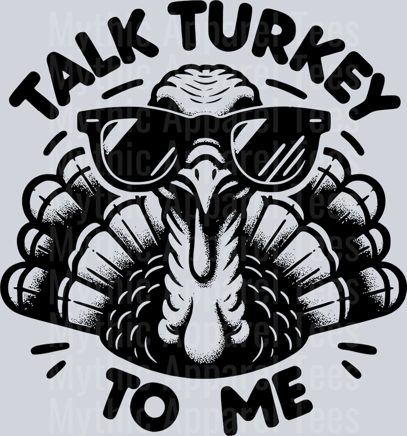 TALK TURKEY TO ME BLACK DESIGN