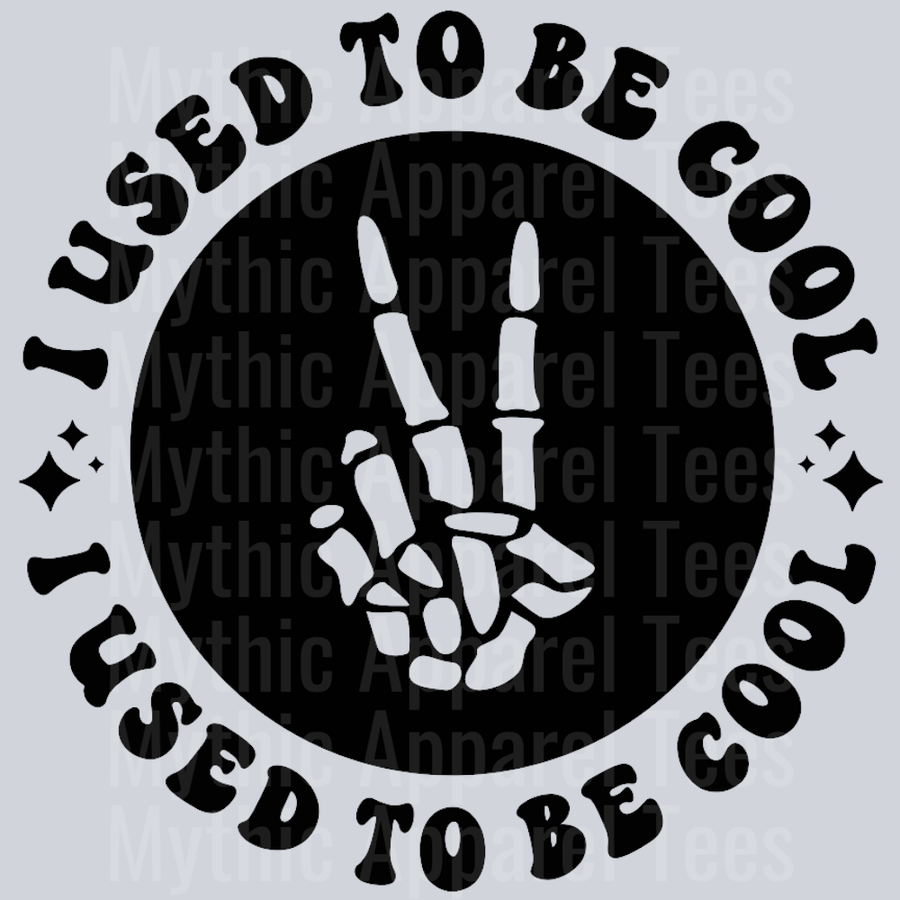 I Used To Be Cool Pocket Design Wavey Retro Style Funny Shirt Design