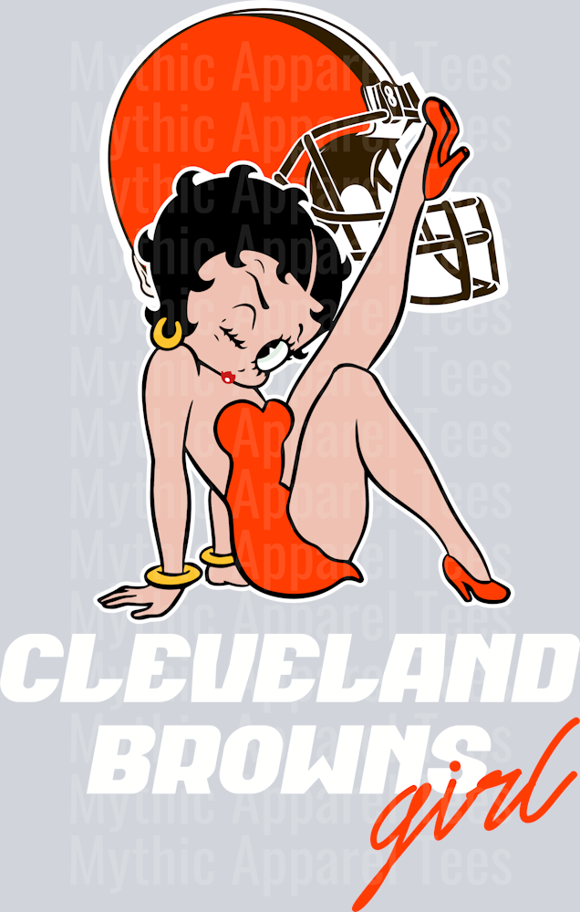 Cleveland Browns Girl Betty Boop DTF NFL Transfers
