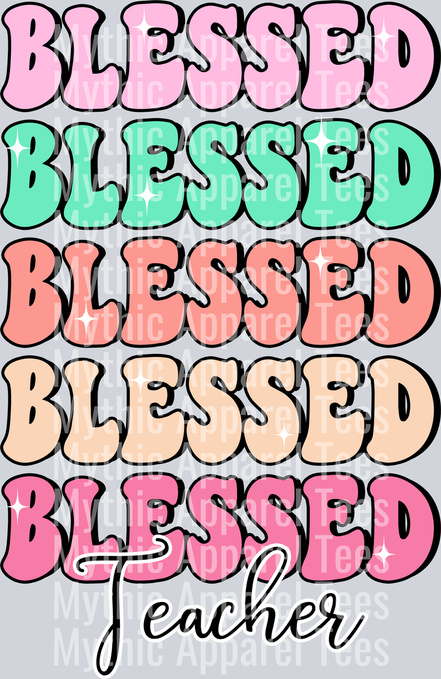 BLESSED TEACHER DTF Teacher Transfers