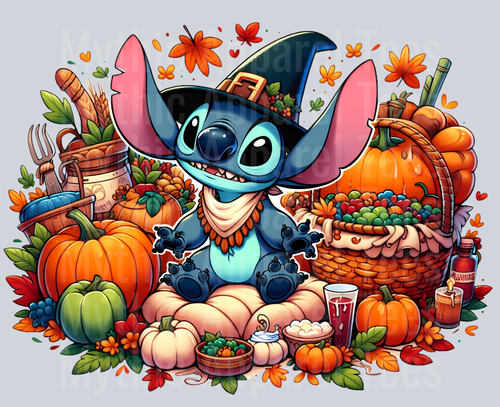 Stitch Thanksgiving 3 DTF Stitch Thanksgiving Transfers