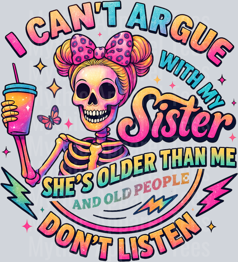 Cant arguw qith my sister 2