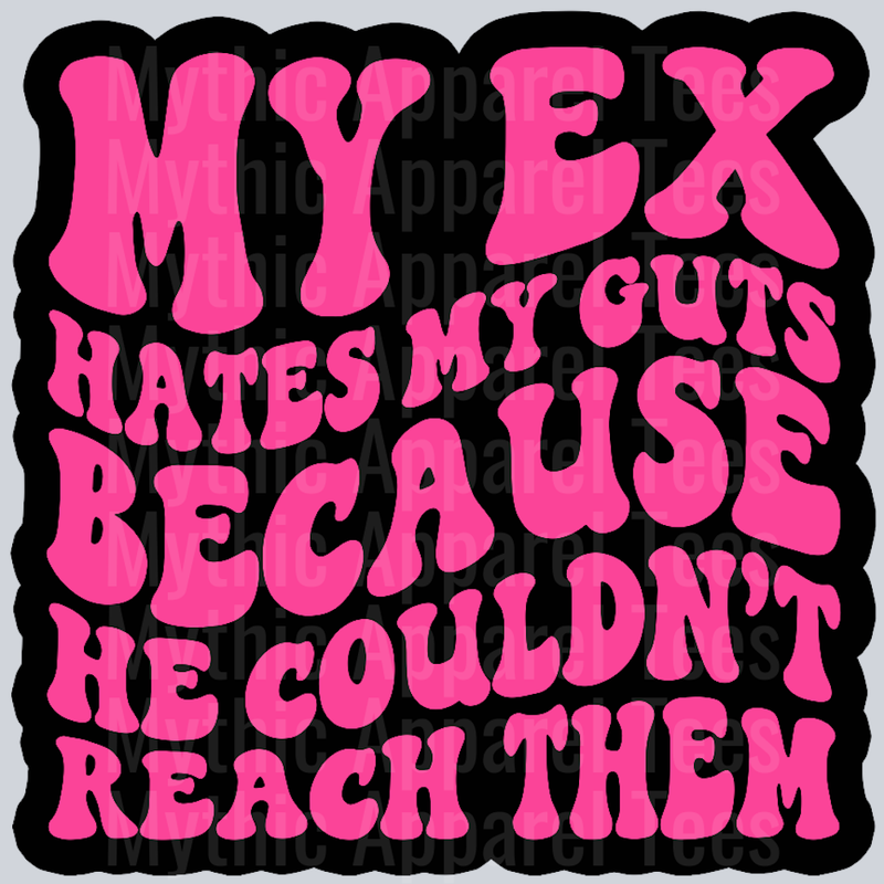 My Ex Hates My Guts Wavy Retro Funny Designs