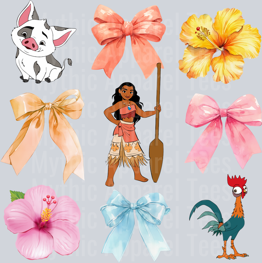 Moana Coquette Disney Moana DTF Moana Transfers