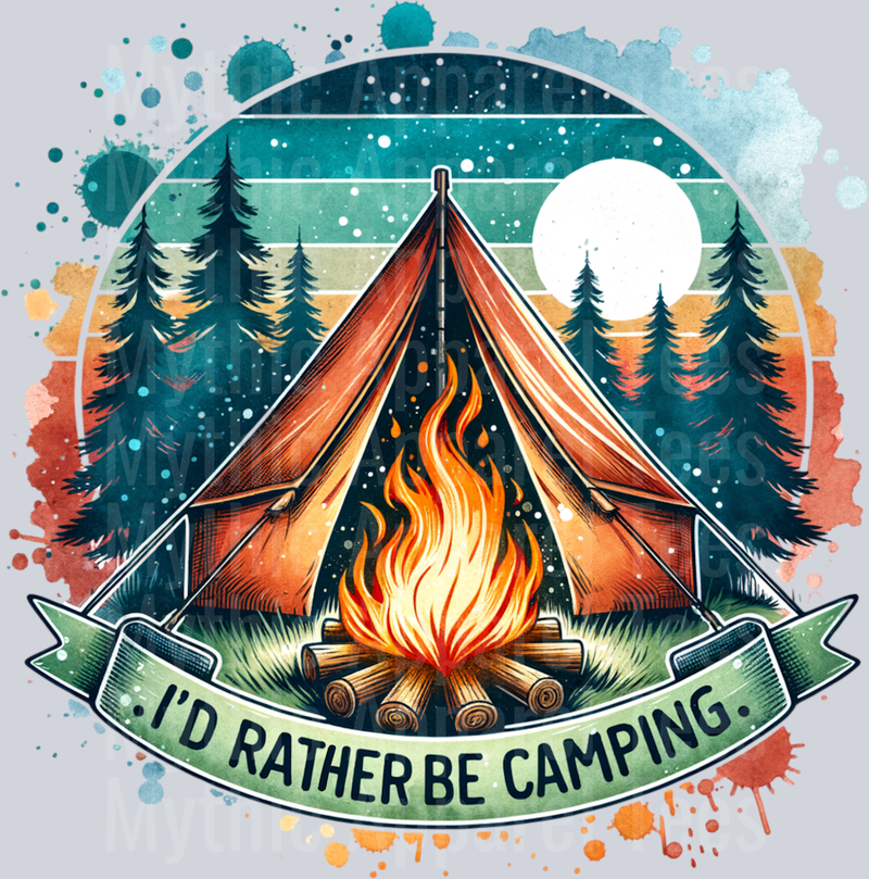 I'd rather be camping 12 DTF Camping Transfers