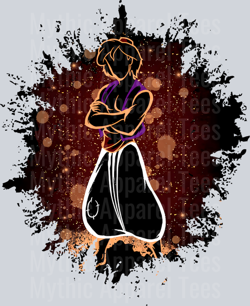 Aladdin Disney Prince Dark Silhouette Color Splash Crystal Ball Vision
