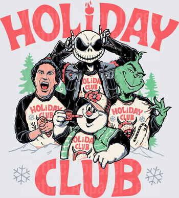Holiday Club Buddy the Elf Jack Skellington Grinch Frosty the Snowman Christmas Squad Group