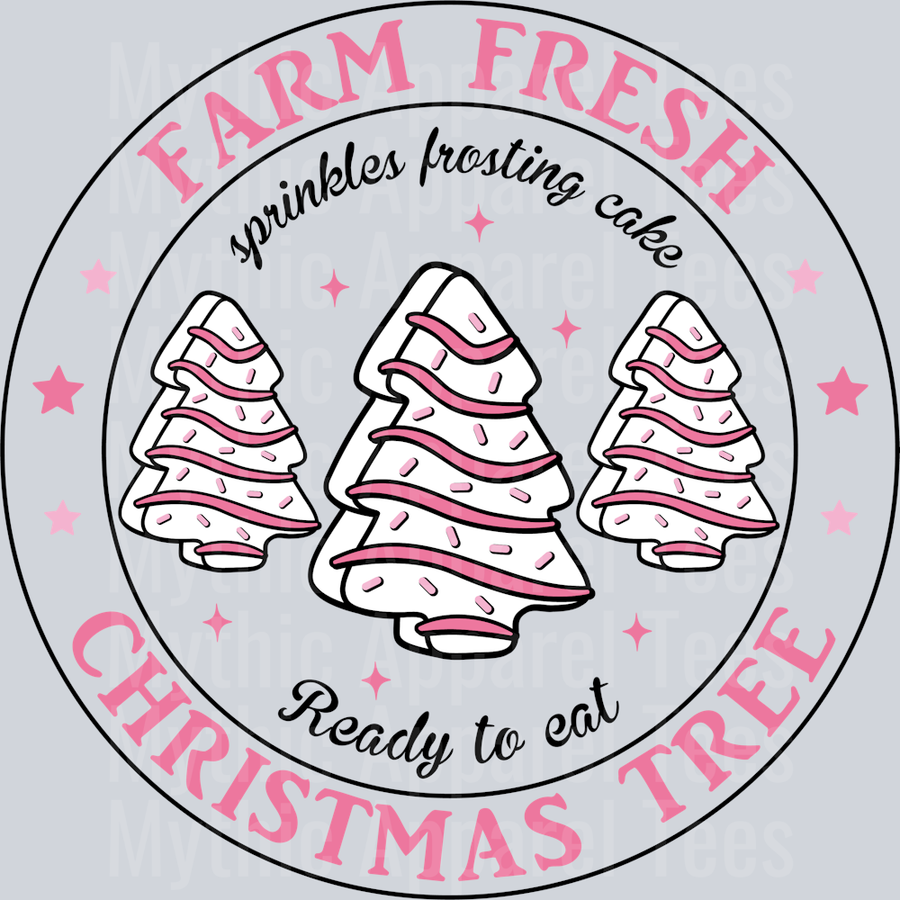 Farm fresh christmas tree little debbie christmas tree DTF Christmas Transfers