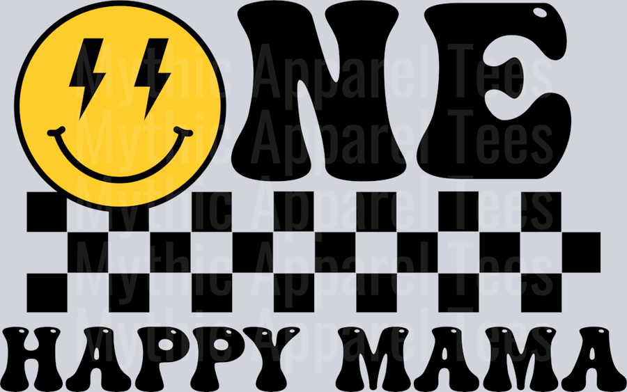 One Happy Mama DTF Birthday Transfers