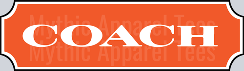 Coach Orange and White DTF Coach Transfers