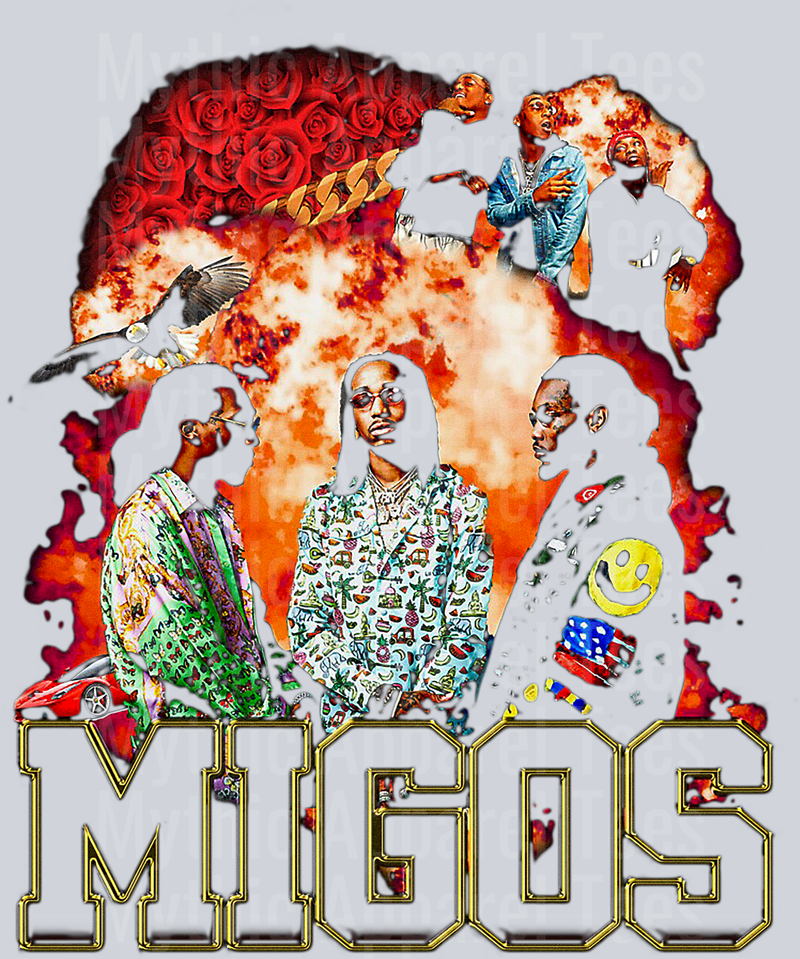 Migos HALFTONE Made For Black Shirt DTF Pop Culture Transfers