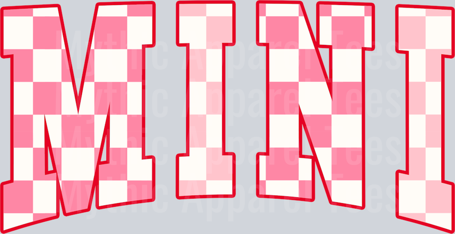 Checkered Mini Wavy Retro Funny Designs Valentines Day